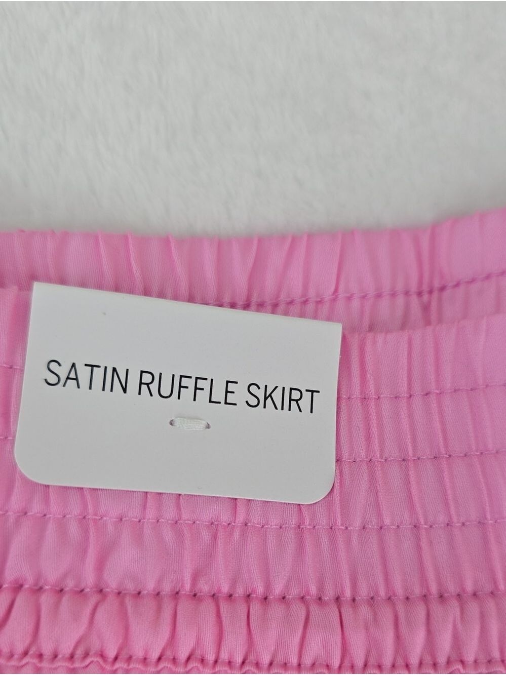 Victoria Secret Pink Summer Mid Rise Fling Satin Ruffle Skirt Sz Med NWT - Picture 5 of 8